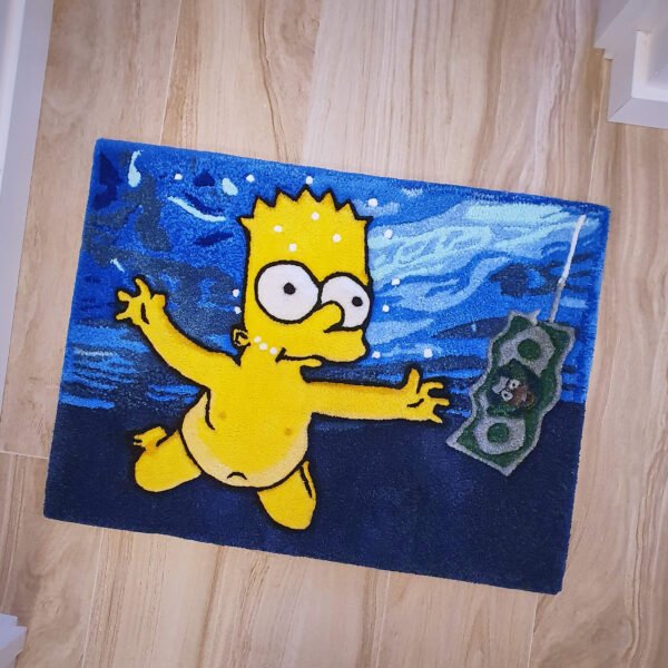 alfombra bart simpson nirvana rug