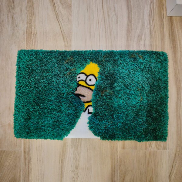 alfombra homer simpsons arbustos 3d