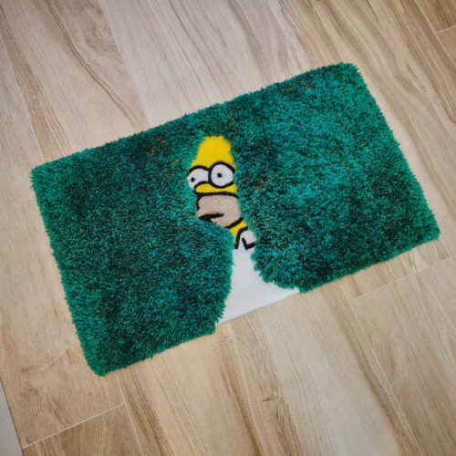 alfombra homer simpsons arbustos 3d
