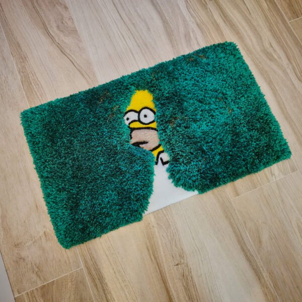 alfombra homer simpsons arbustos 3d