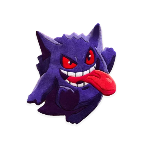alfombra hecha a mano de gengar pokemon fantasma