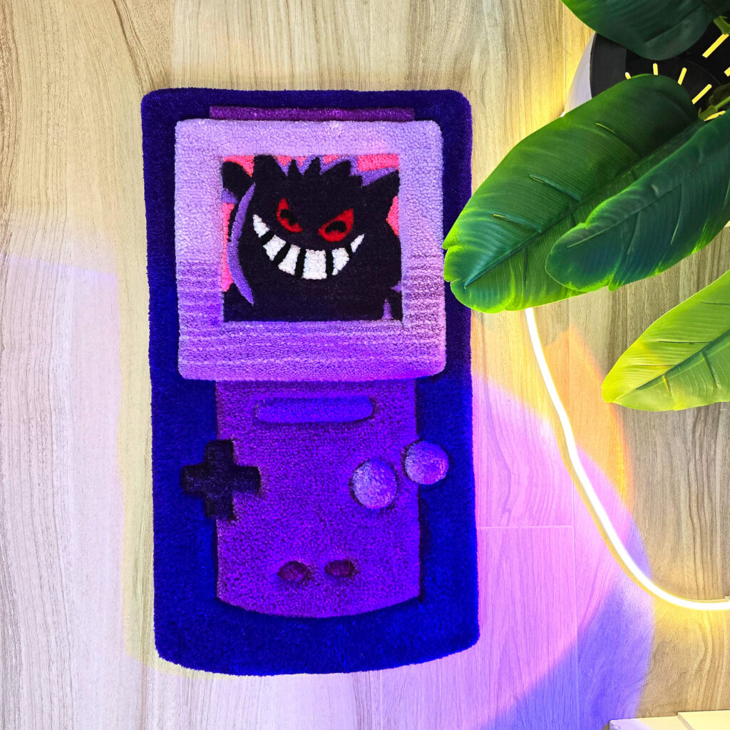 gengargb3 (1) alfombra pokemon personalizada gengar game boy pokemon rug