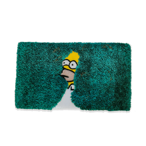 alfombra homer simpsons arbustos 3d