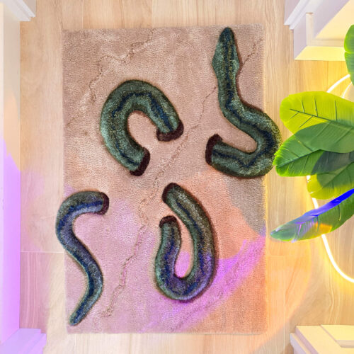 alfombra serpiente arena rug snake sand