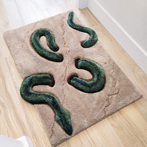 alfombra serpiente arena rug snake sand