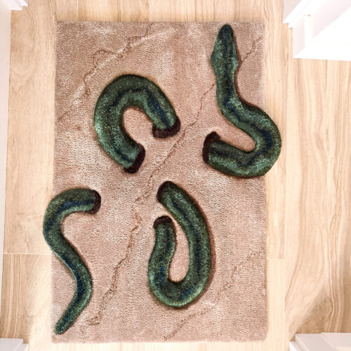 alfombra serpiente arena rug snake sand