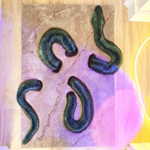 alfombra serpiente arena rug snake sand