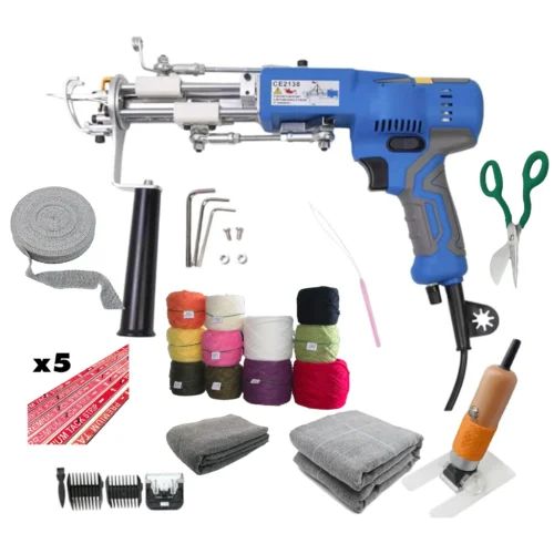 kit inicial para tufting lanas telas recortadora tijeras premium