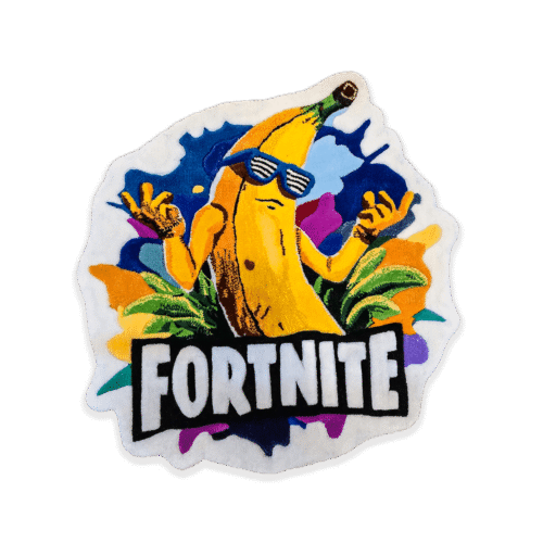 Alfombra personalizada Fortnite Peely con gafas, hecha a mano