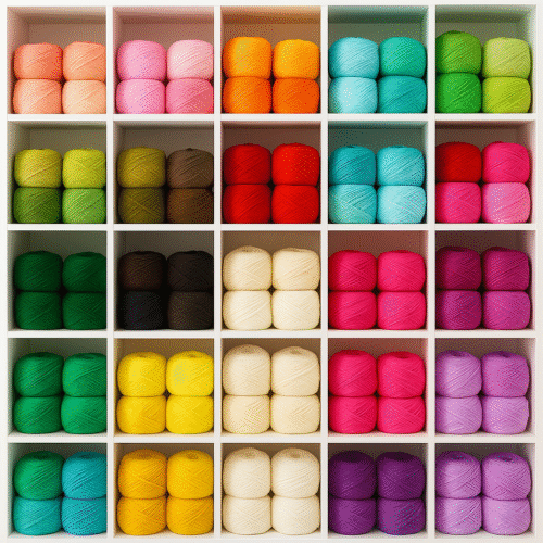 Ovillos de lana acrílica para tufting 480 colores españa