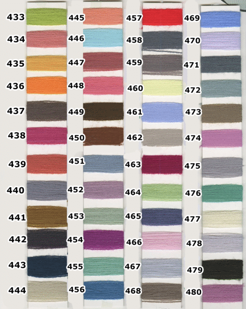 Ovillos de lana acrílica para tufting 480 colores españa