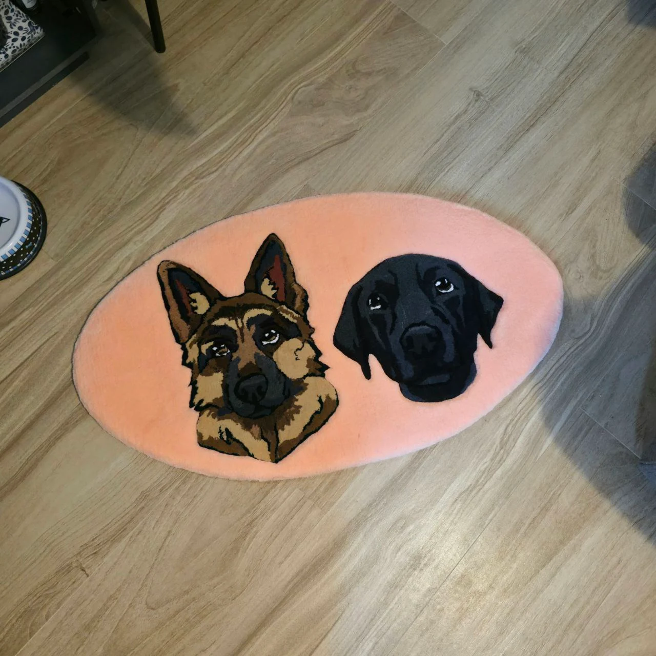 Alfombra retrato animado perros estilo vectorial