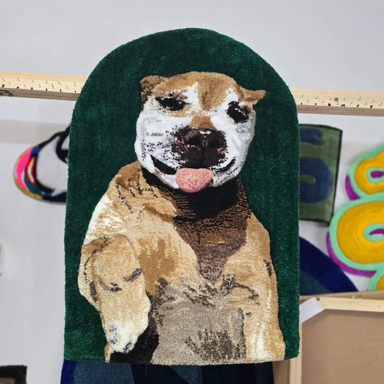 Alfombra retrato realista perro personalizado